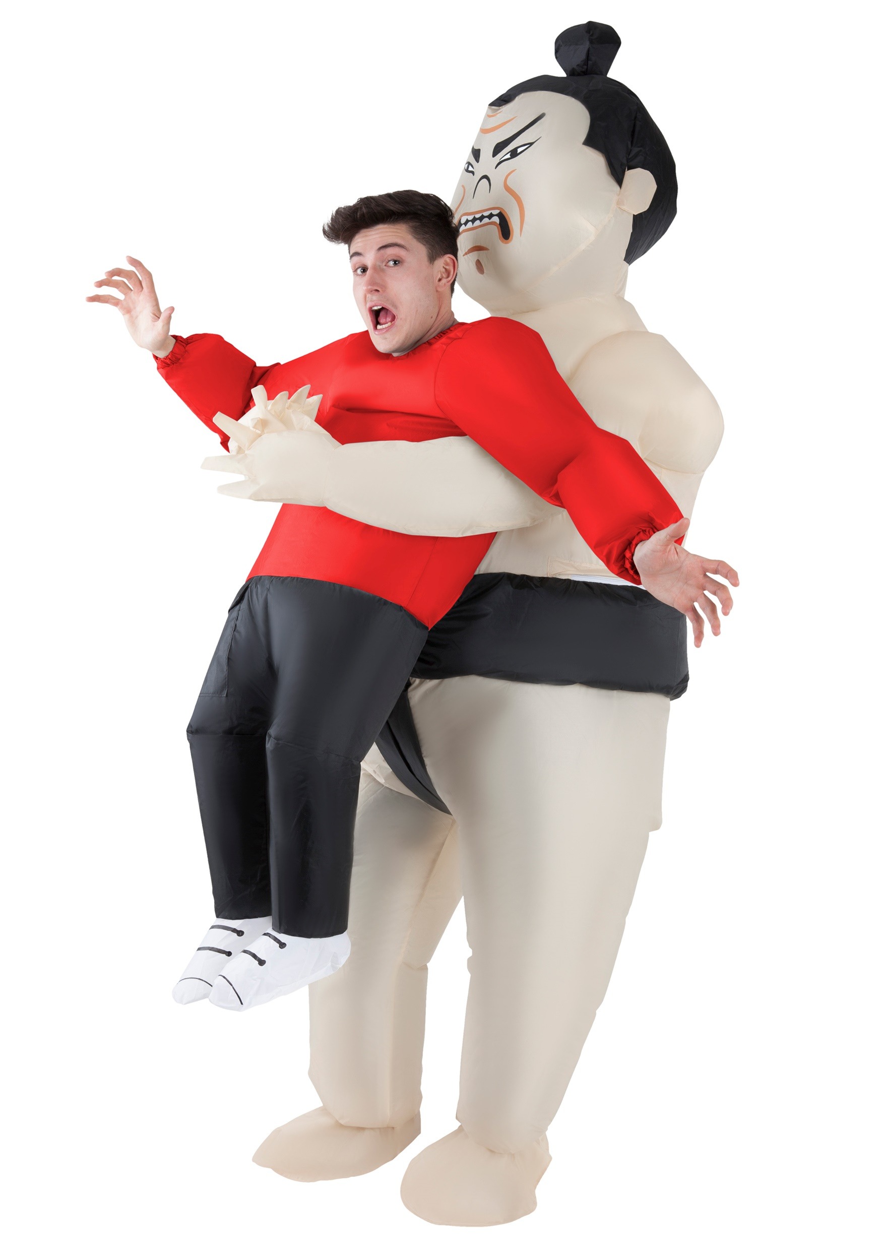 Image of Inflatable Sumo Wrestler Pick Me Up Adult Costume ID MPMCPISW-ST