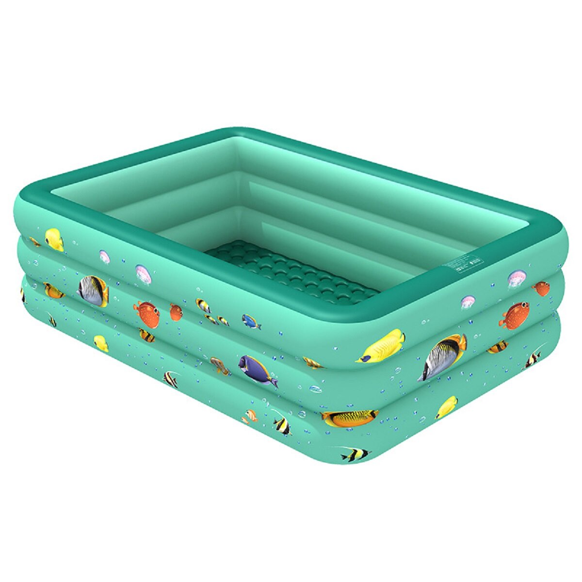 Image of Inflatable Swimming Pool PVC Family Bathing Tub Paddling Pool Summer Outdoor Garden