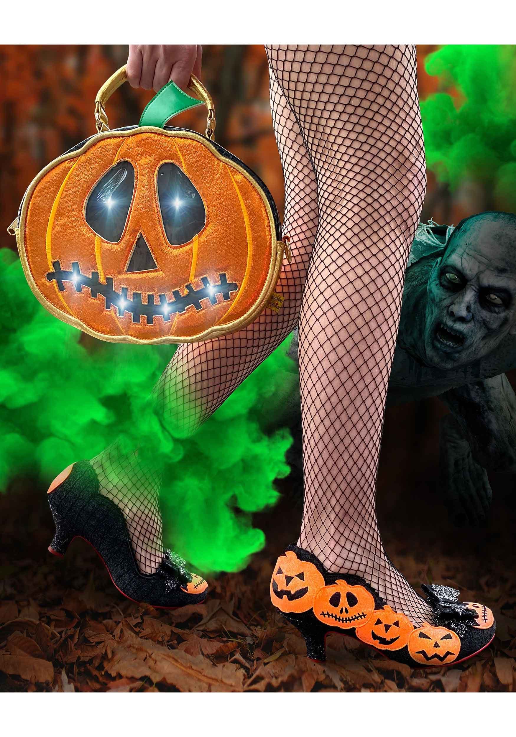Image of Irregular Choice Irregular Choice Pumpkin Carving Low Heels for Adults