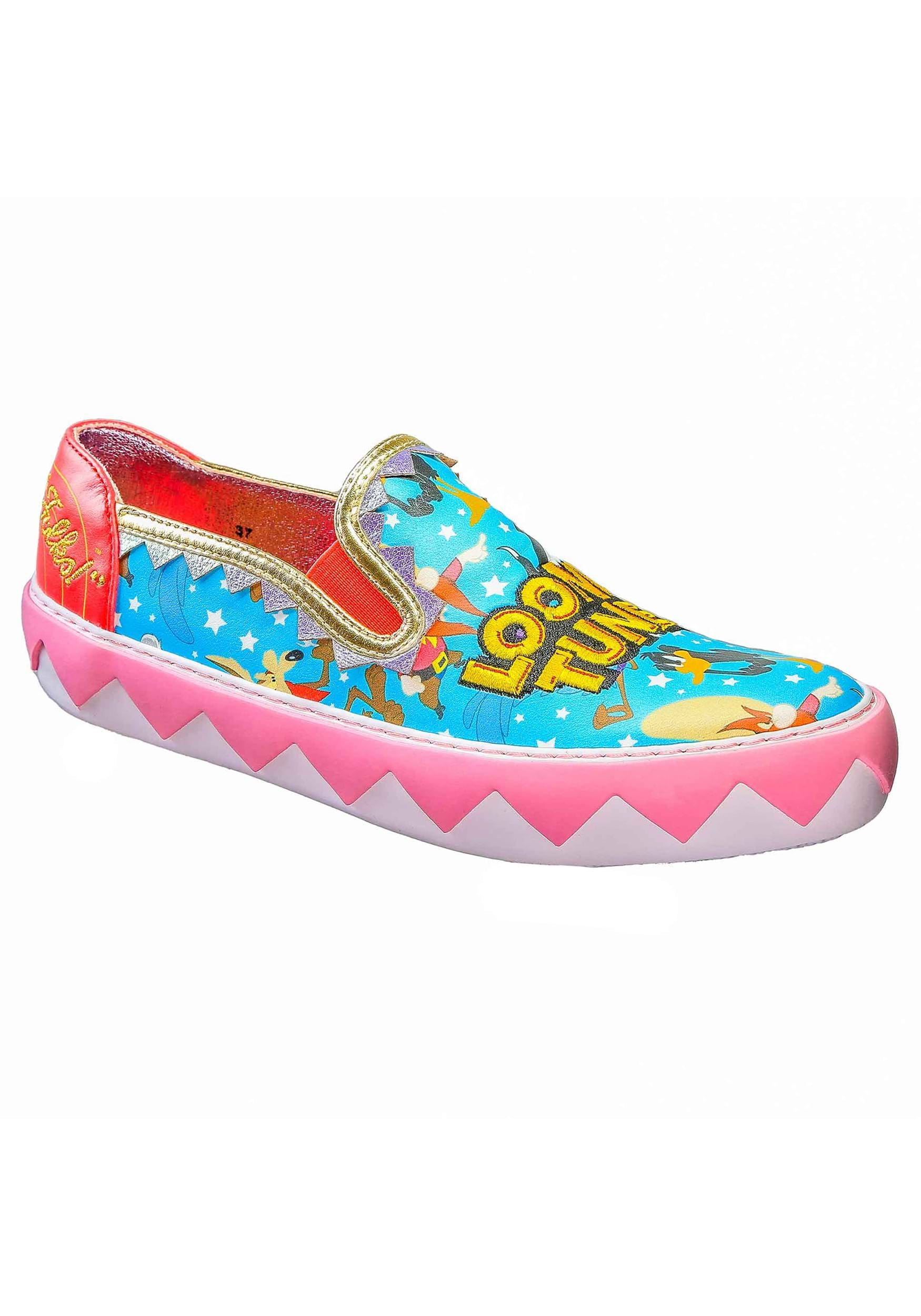 Image of Irregular Choice Looney Tunes Friends Irregular Choice Blue/Purple Shoe