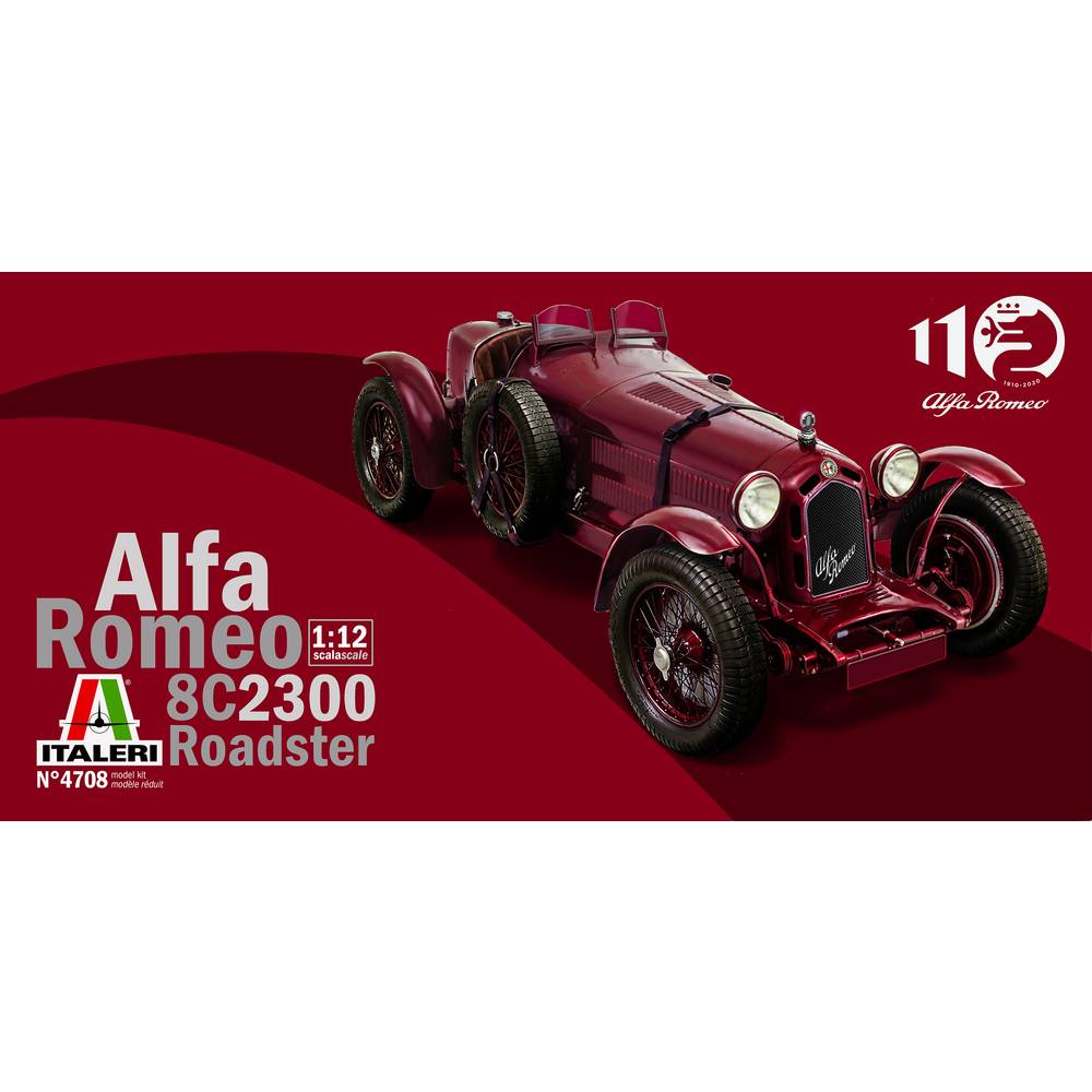 Image of Italeri 4708 Alfa Romeo 8C/2300 1931-33 Model car assembly kit 1:12