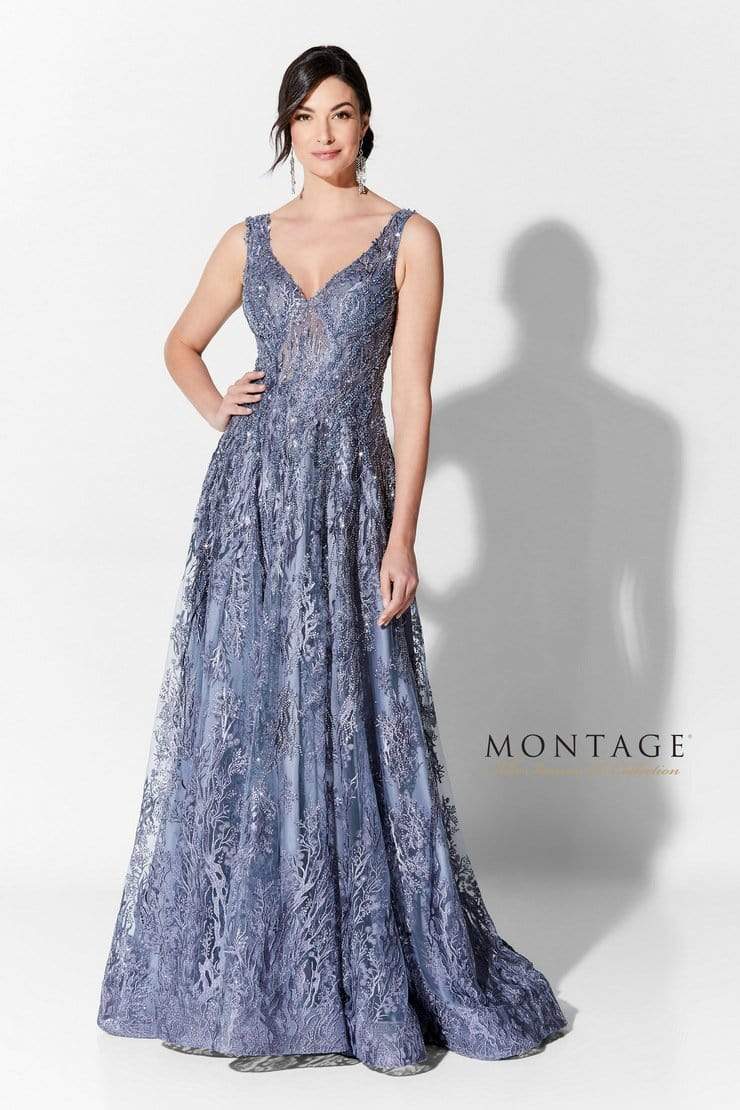Image of Ivonne D by Mon Cheri - 120D10W Detachable Sleeves Embellished Dress