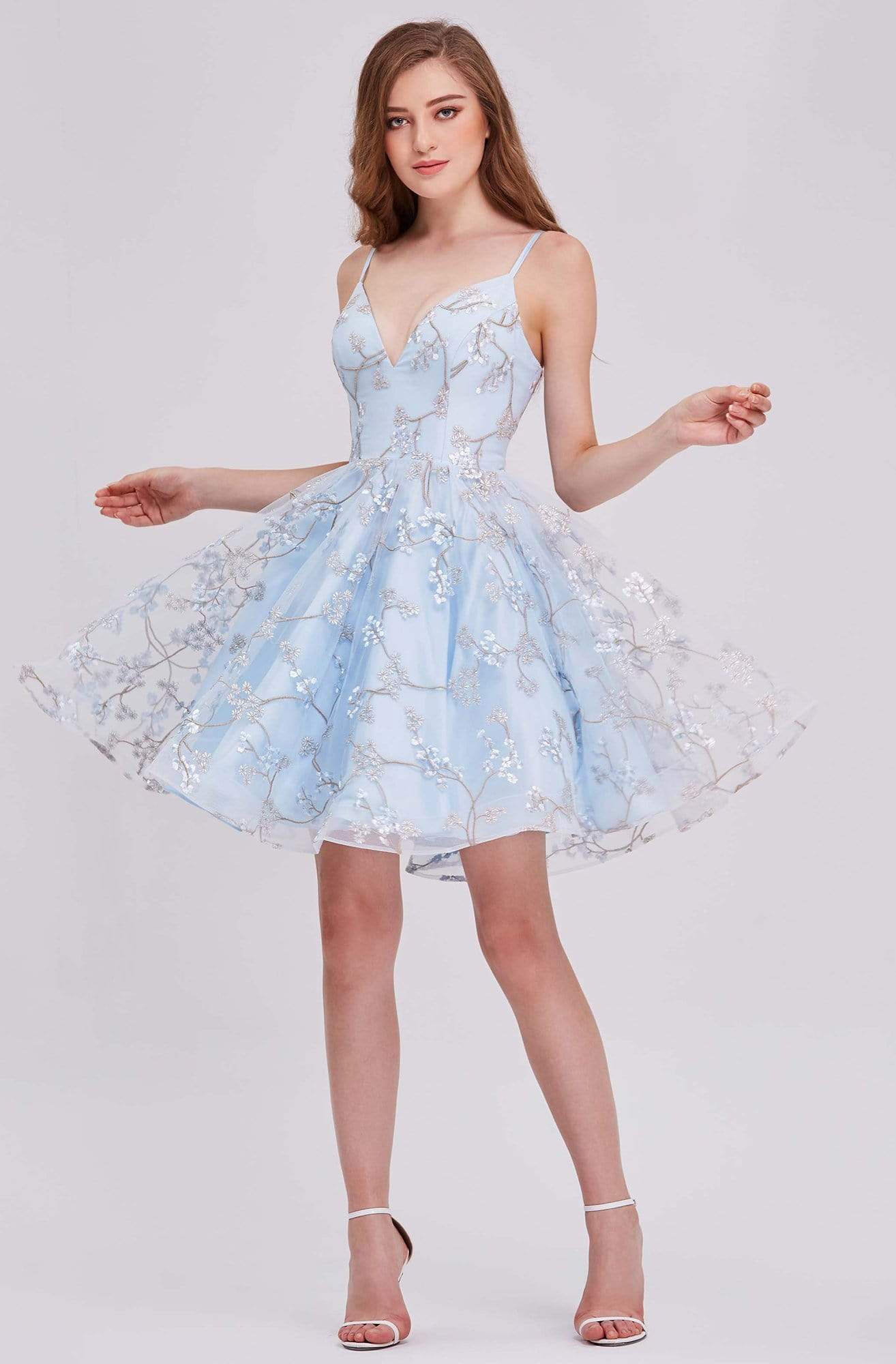 Image of J'Adore Dresses - J16081 Trailing Embroidered Blossom A-Line Dress