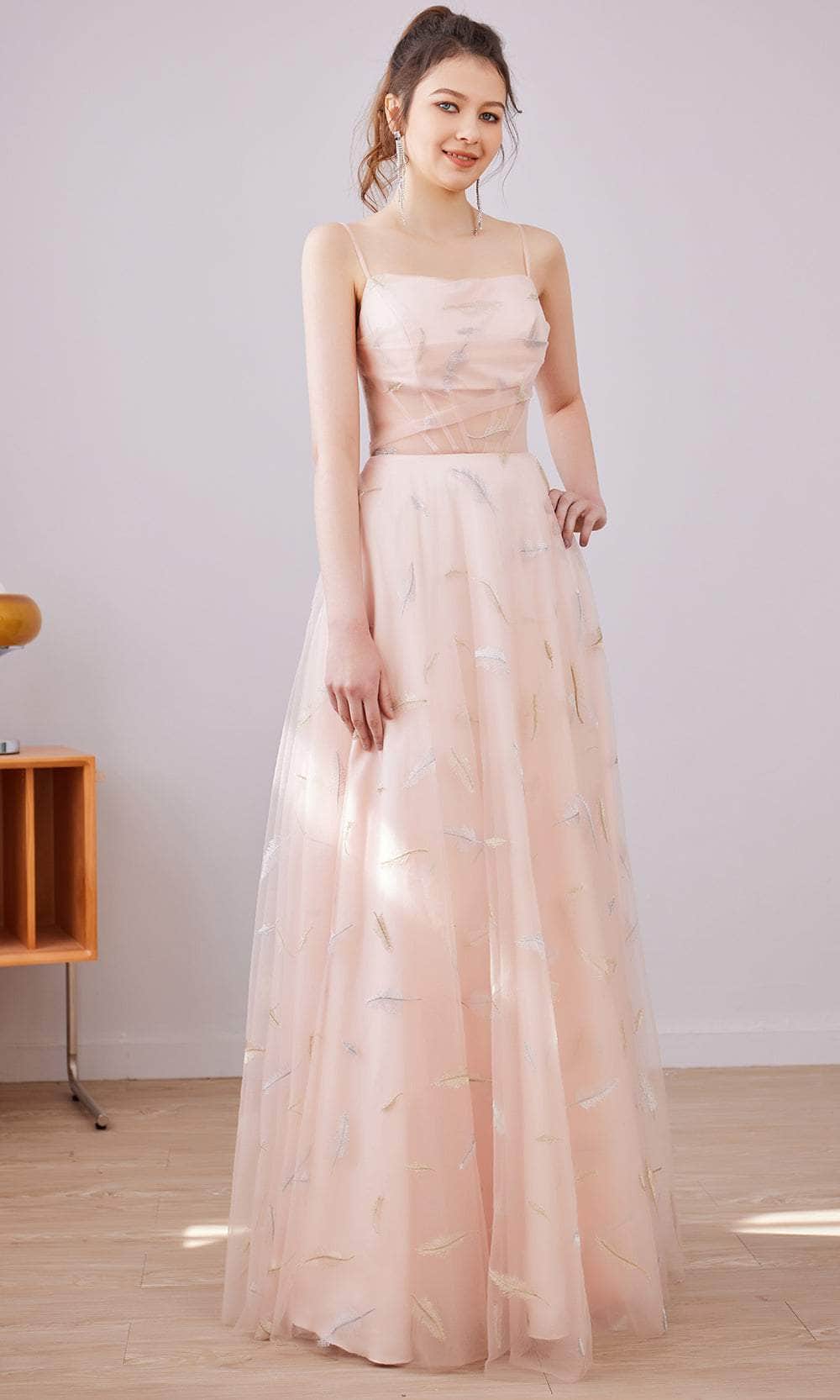 Image of J'Adore Dresses J21036 - Straight Across A-Line Long Dress