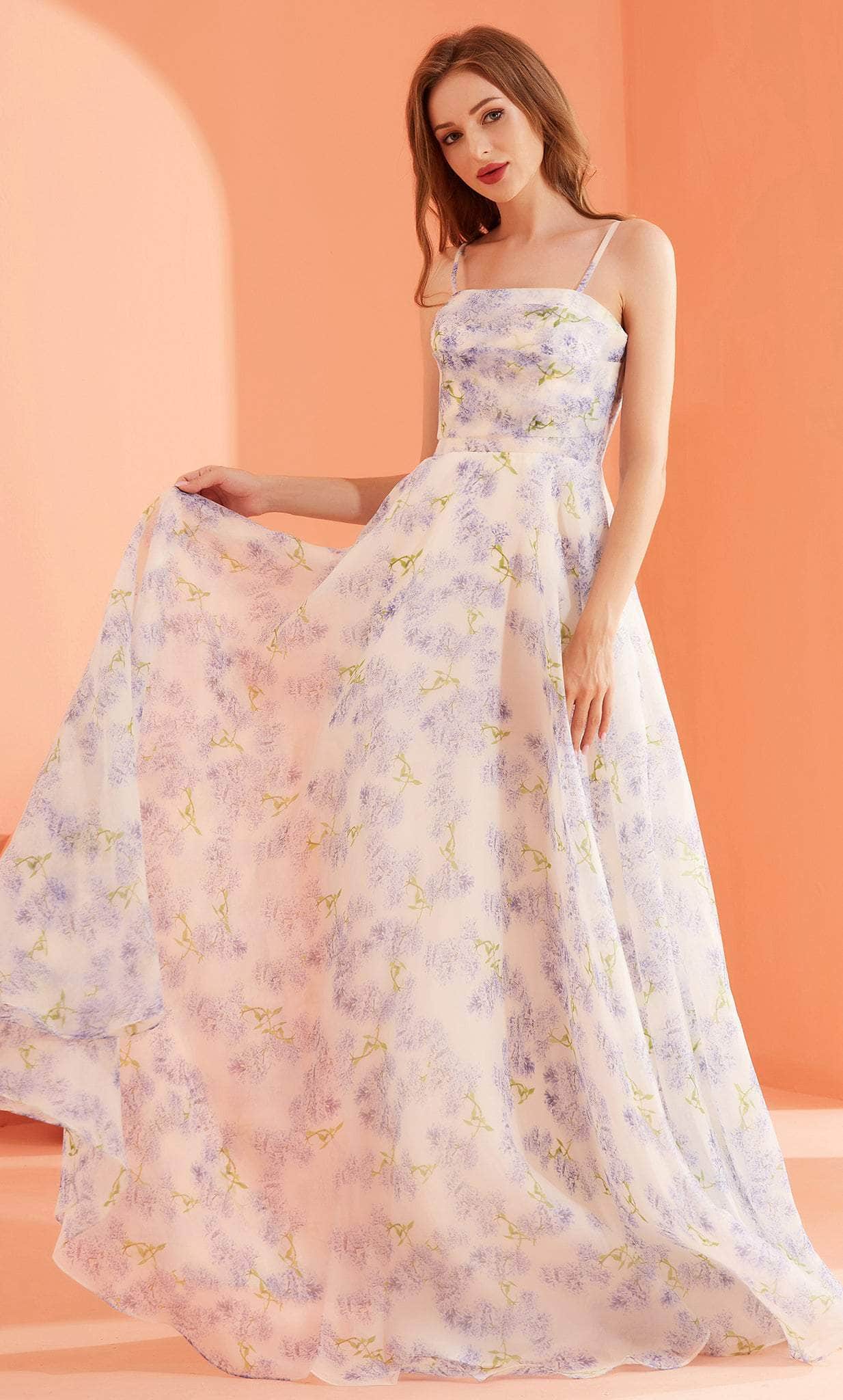 Image of J'Adore Dresses J22009 - Floral Sleeveless Prom Gown