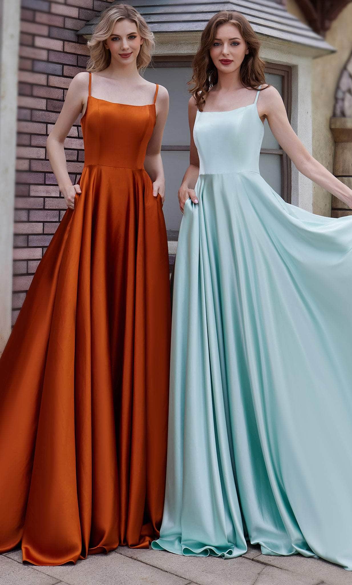 Image of J'Adore Dresses J22018 - Scoop Neck Satin Evening Dress