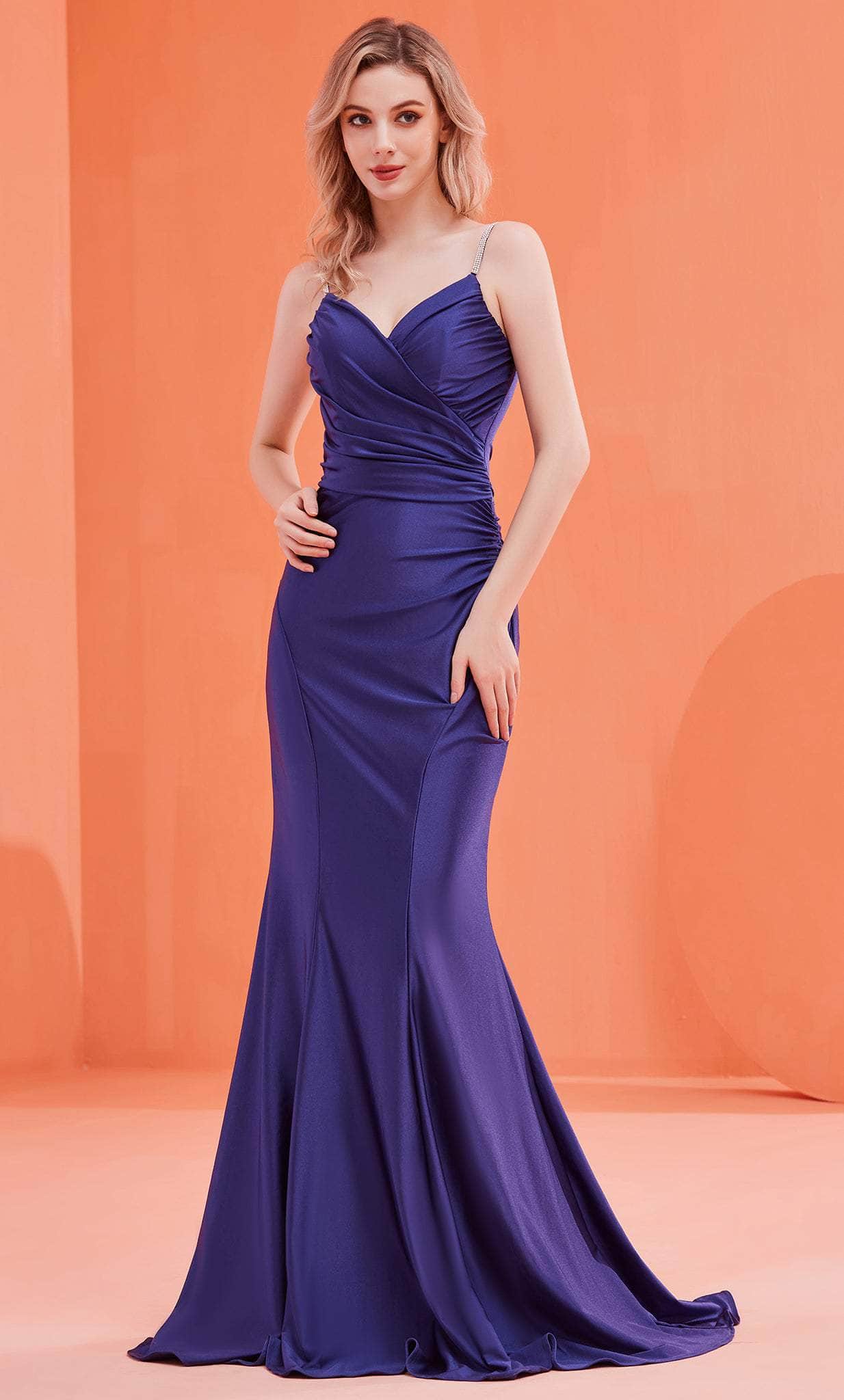 Image of J'Adore Dresses J22025 - V-Neck Sleeveless Prom Dress