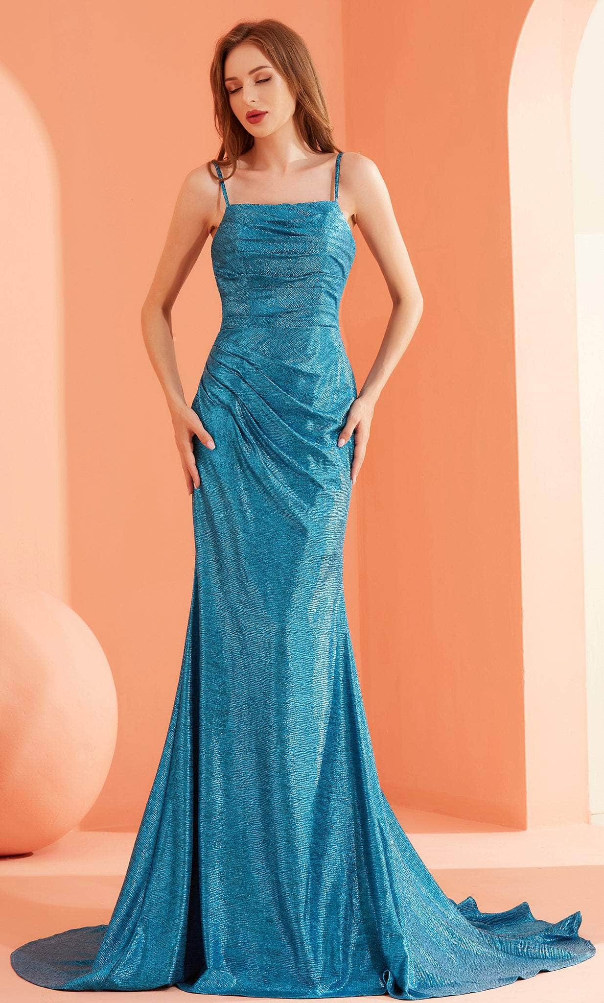 Image of J'Adore Dresses J22030 - Sleeveless Metallic Prom Dress