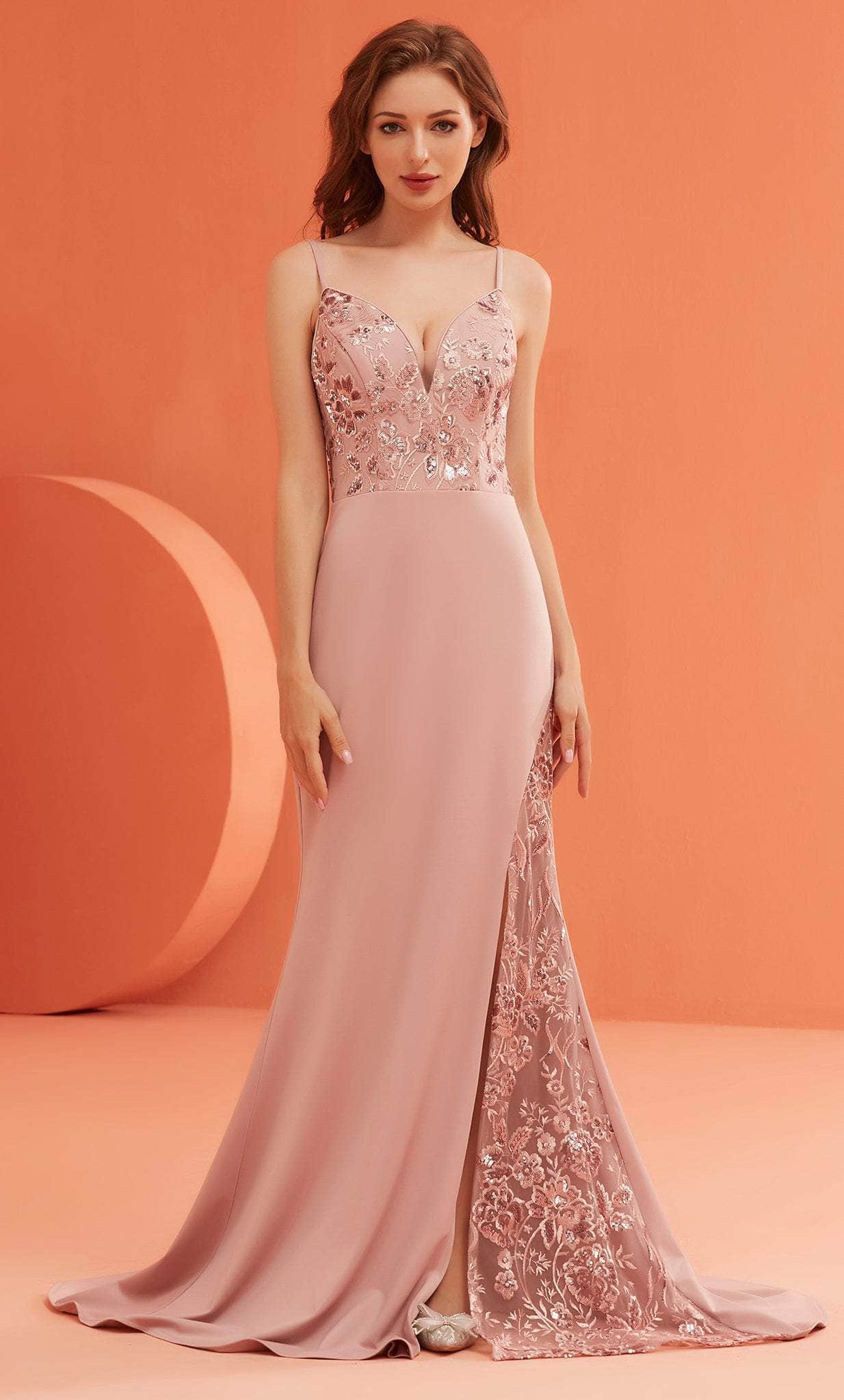 Image of J'Adore Dresses J22046 - Sleeveless Embroidered Prom Dress