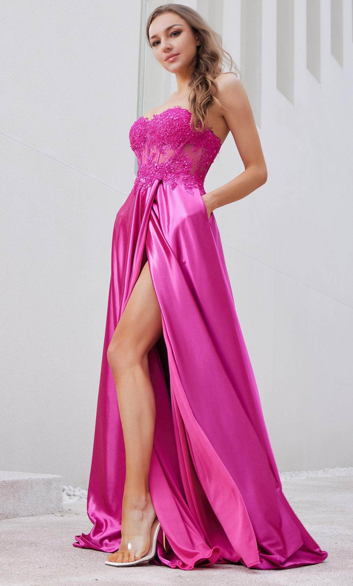 Image of J'Adore Dresses J23025 - Ornate Corset Evening Dress