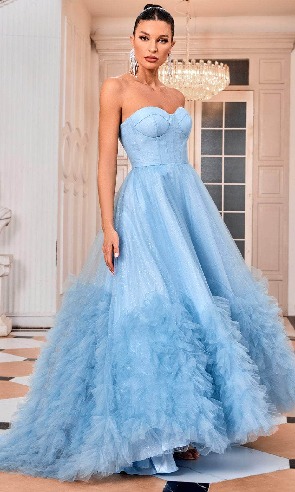 Image of J'Adore Dresses J24012 - Bustier Tulle Prom Dress