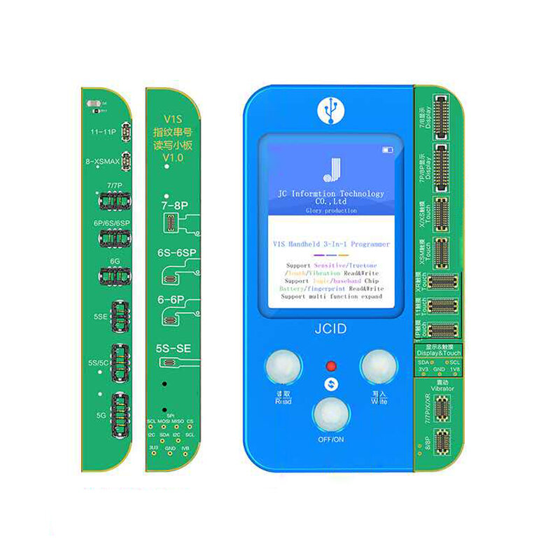 Image of JC V1S V1 for PHONE 7 8 8P X 11 PRO MAX Photosensitive Original Color Touch Shock Battery Fingerprint Serial Number Prog