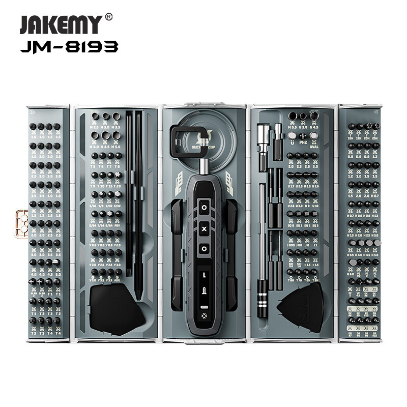Image of JM-8193 37V 3 Speed Electric Screwdriver Kit Mini Container Multifunctional 500mAh Battery Multi-bit Portable Utility f