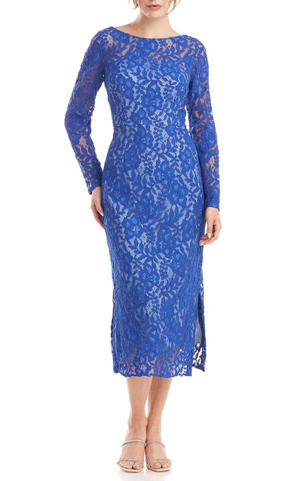 Image of JS Collections 8616611 - Long Sleeve Lace Knee-Length Dress