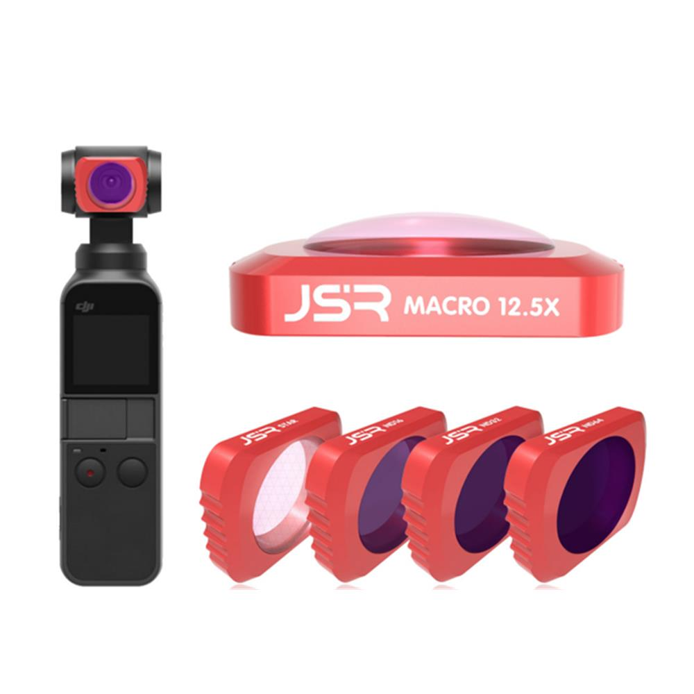 Image of JSR 4Pcs Filter Lens Set with Macro125X/STAR/CPL/ND16 Filter for DJI OSMO Pocket 3 Axis Handheld Gimbal Camera Natural