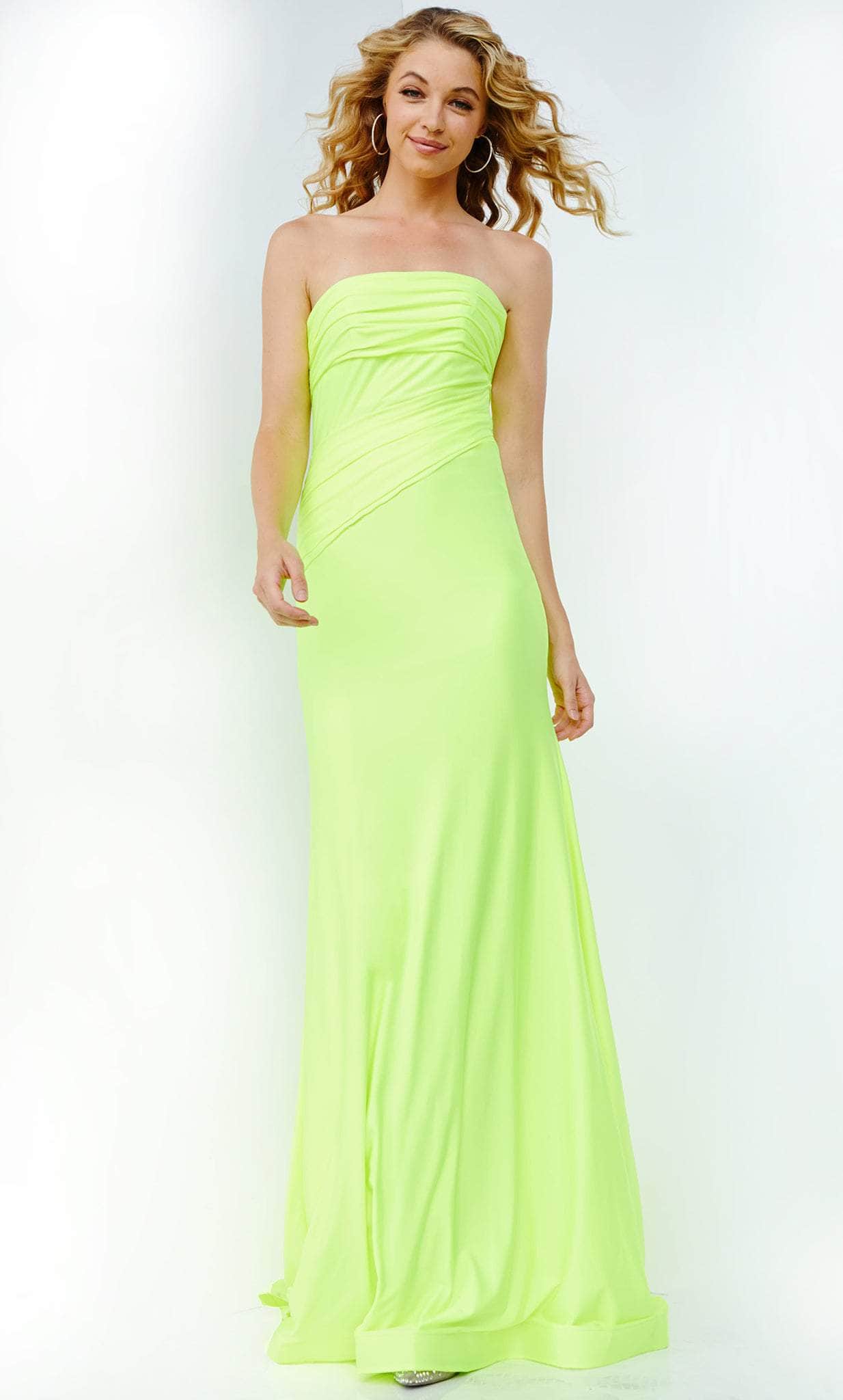 Image of JVN by Jovani JVN09027 - Strapless Ruched Prom Gown