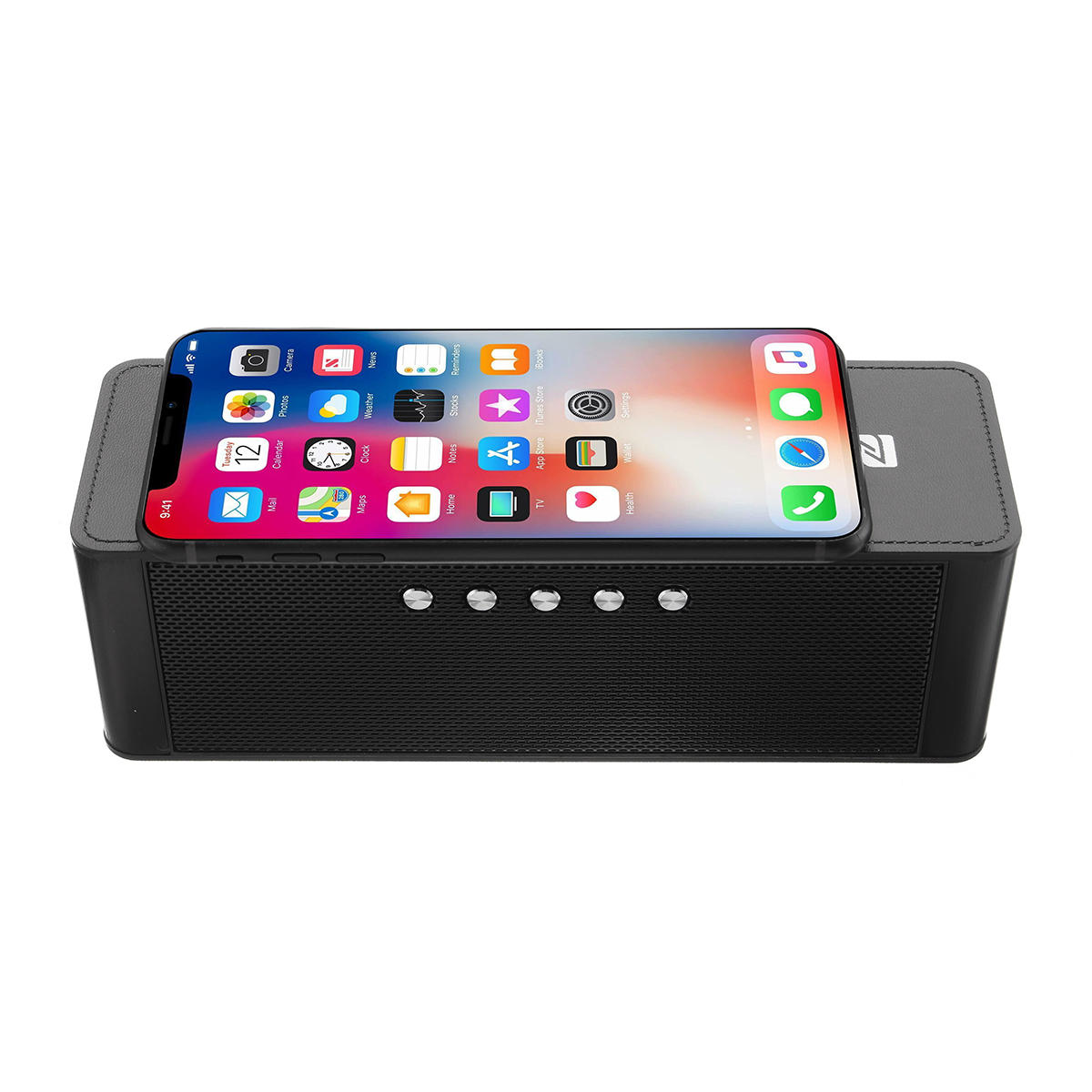 Image of JY-28 Qi Wireless Fast Charger bluetooth NFC Speaker Support Alarm Clock TF Card USB AUX