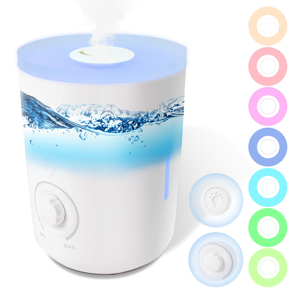 Image of Janolia 3L Air Humidifier 7 Colors LED Night Light Aroma Diffuser Air Purifier