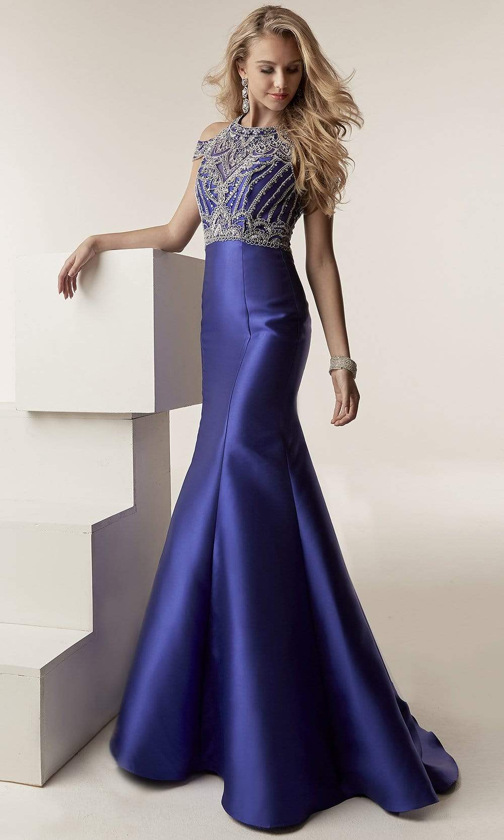 Image of Jasz Couture - 6212 Intricate Embellished Bodice Cutout Gown