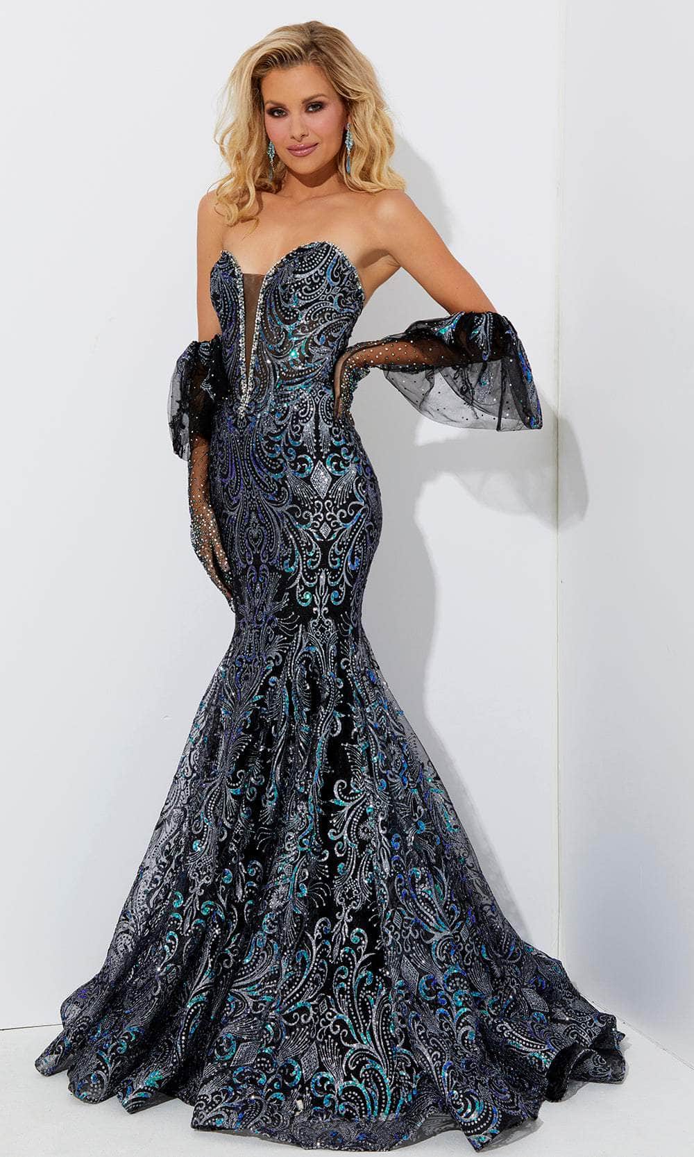 Image of Jasz Couture 7521 - Sequin Pattern Mermaid Prom Dress