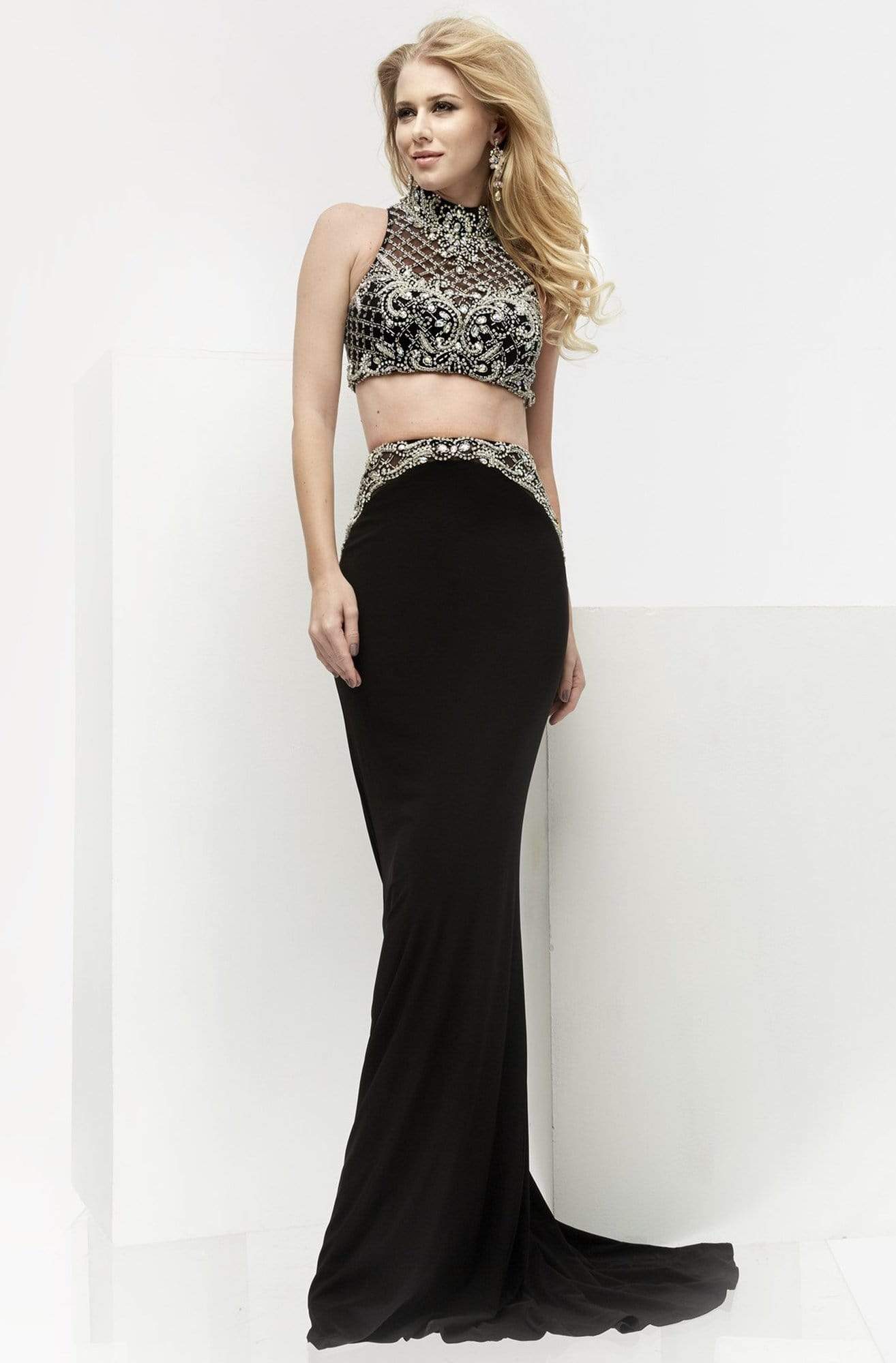 Image of Jasz Couture - Two-Piece Embellished Dress 6092
