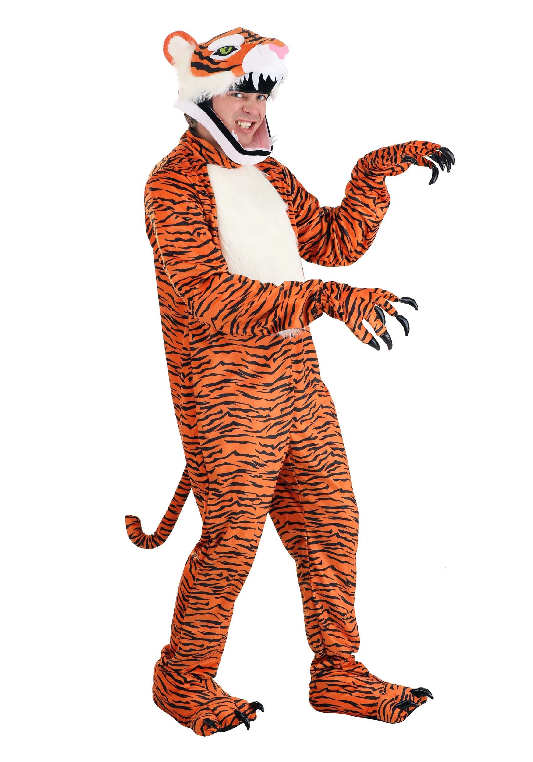 Image of Jawesome Adult Tiger Costume ID EL451215-L