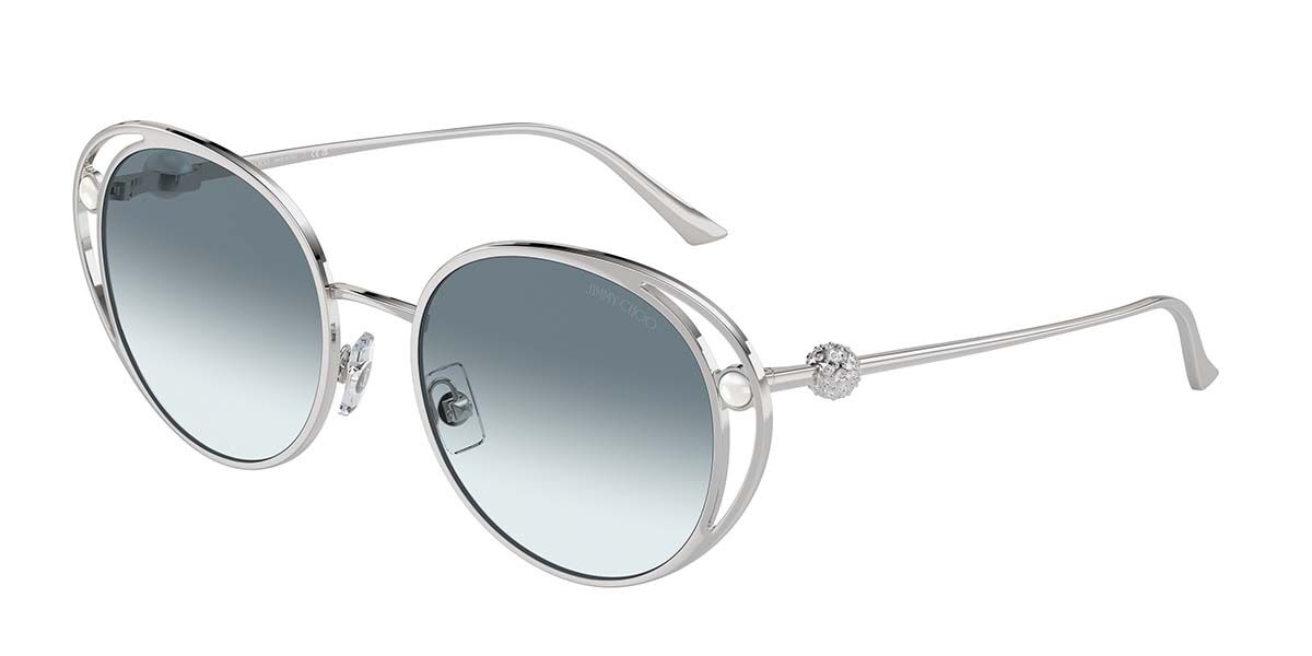 Image of Jimmy Choo JC4003HB 300219 53 Lunettes De Soleil Femme Argentées FR