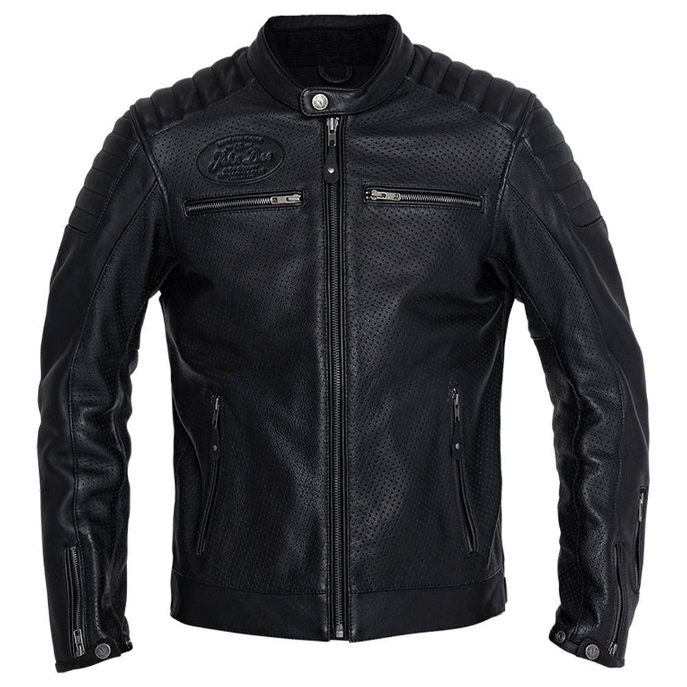 Image of John Doe Leather Jacket Storm Black Size S EN