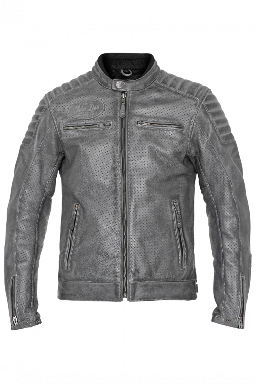 Image of John Doe Leather Jacket Storm Gray Size 2XL EN