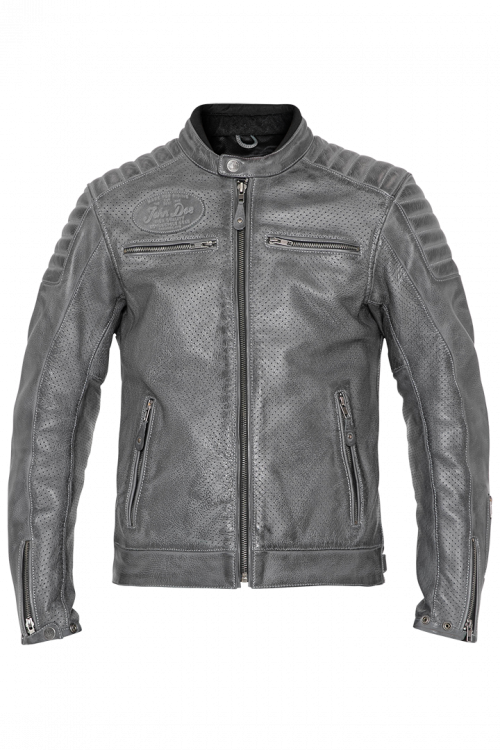 Image of John Doe Leather Jacket Storm Gray Size XL EN