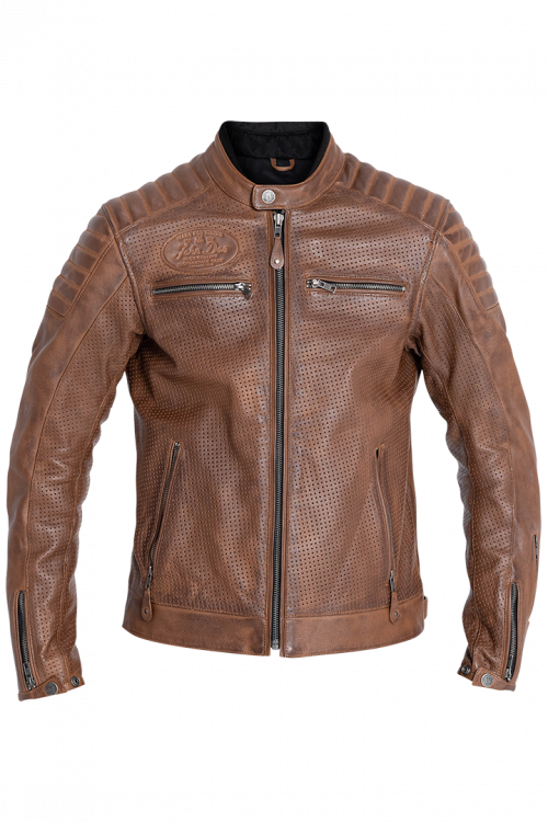 Image of John Doe Leather Jacket Storm Tobacco Size M EN