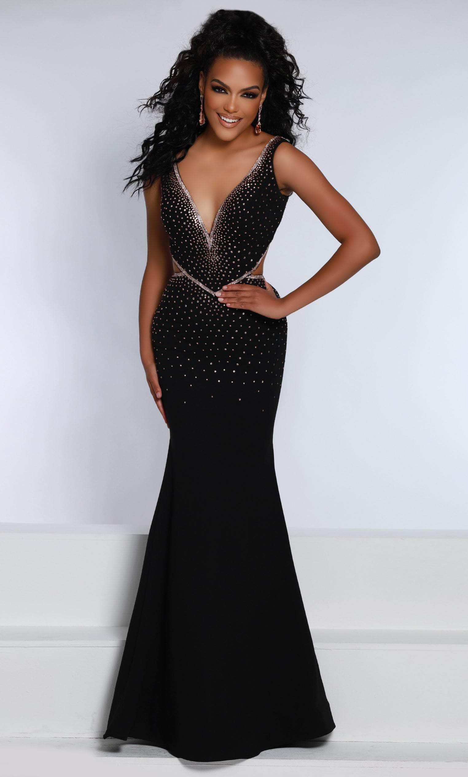 Image of Johnathan Kayne 2640 - Jeweled Cutout Evening Gown
