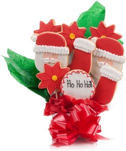 Image of Jolly Santa Cookie Bouquet