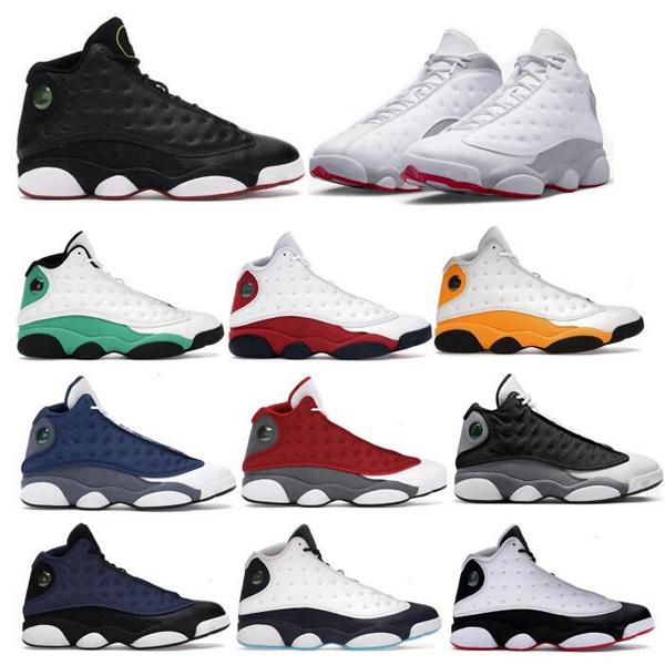 Image of Jordans13 13 Basketball Shoes Jumpman 13s Wolf Grey Flint Playoff University Royal Blue Court Ppurple Del Sol He Got Game 2023 Men Women Sneakers