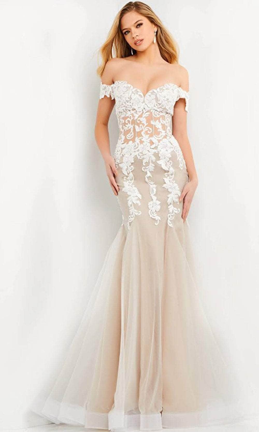Image of Jovani 02861 - Sweetheart Embroidered Evening Gown