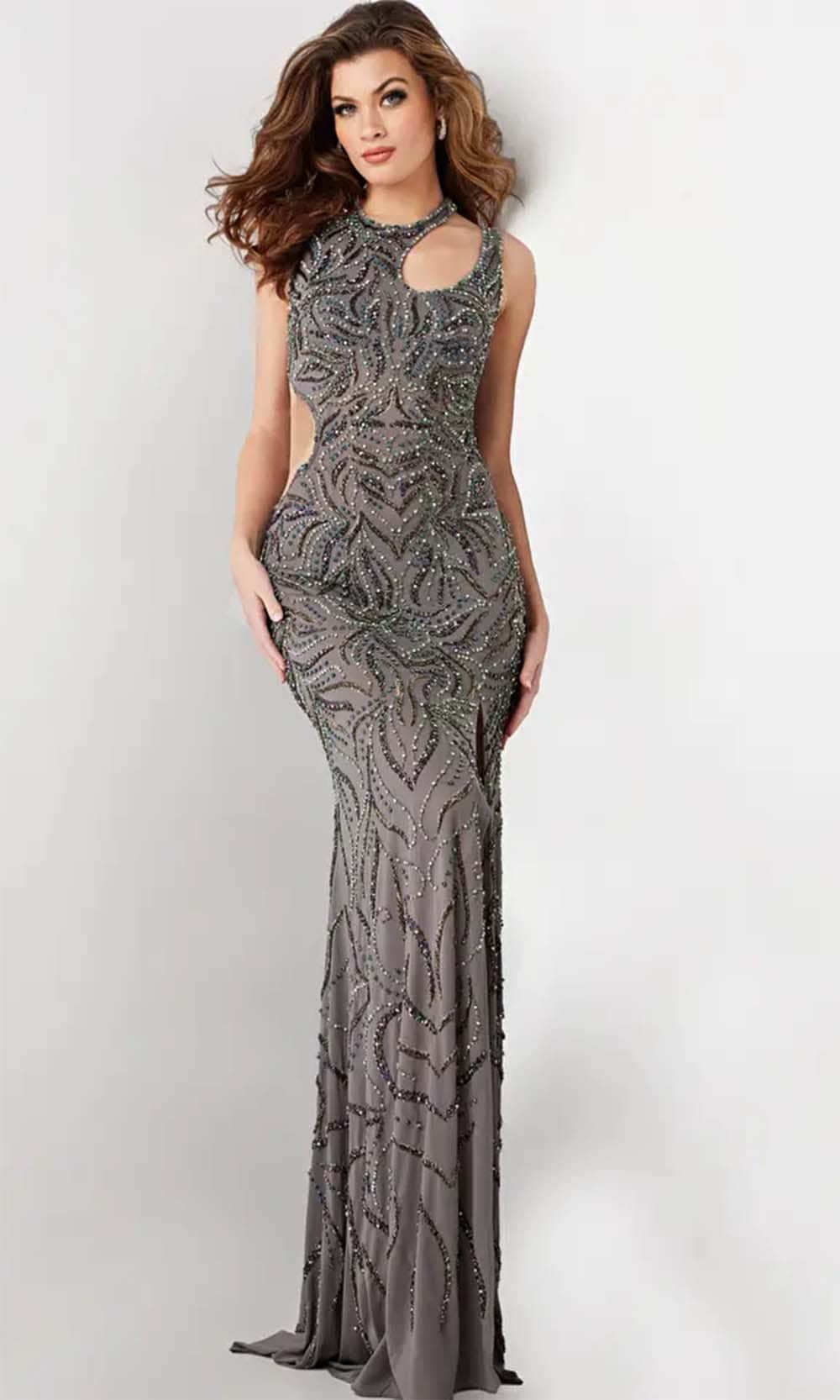 Image of Jovani 25692 - Sleeveless Embellished Prom Dress
