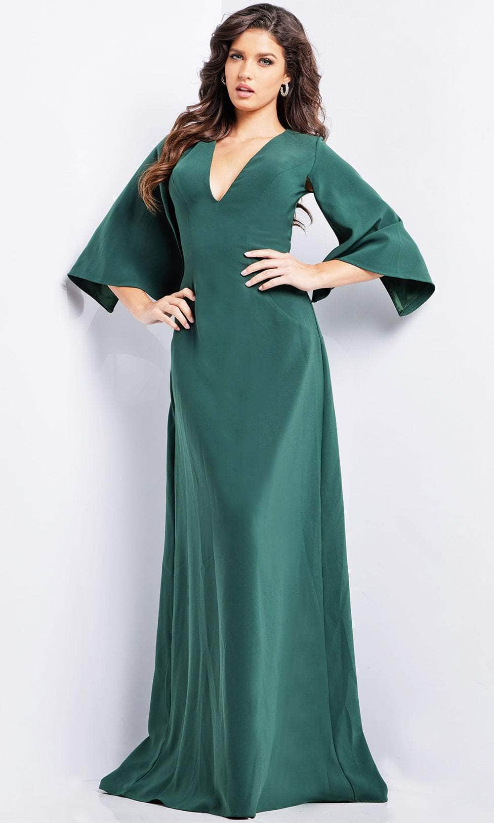 Image of Jovani 25754 - V-Neck Sheath Evening Dress