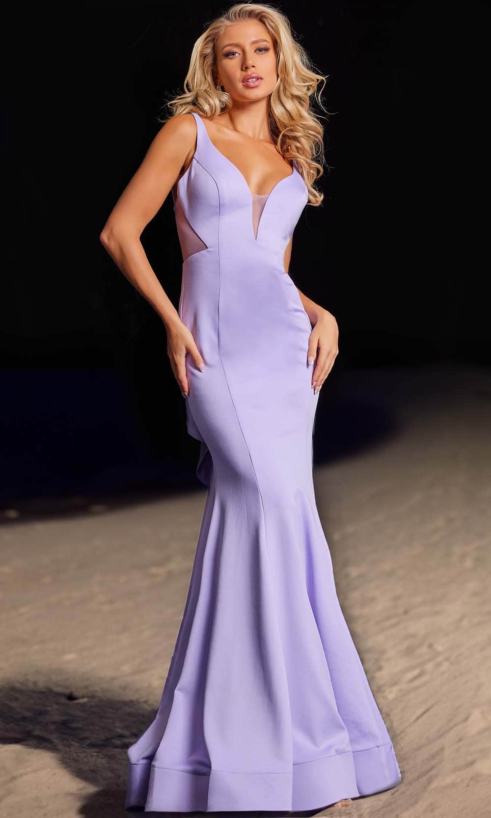 Image of Jovani 37430 - Ruffled Back Prom Gown