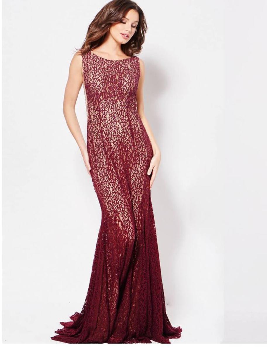 Image of Jovani - 50757 Sleeveless Stretch Lace Trumpet Gown