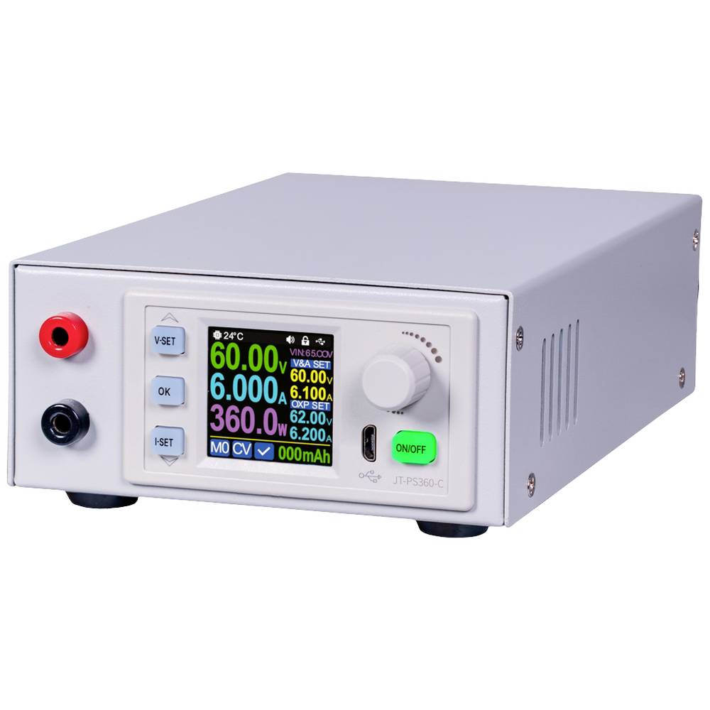 Image of Joy-it JT-PS3060-C Bench PSU (adjustable voltage) 0 - 60 V 0 - 6 A 360 W slim type programmable No of outputs 2 x