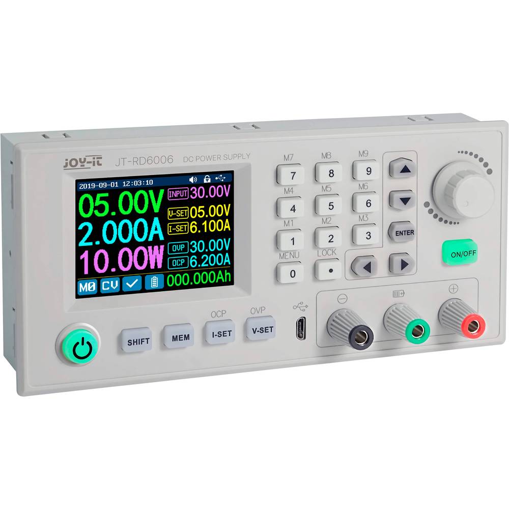 Image of Joy-it RD6006 Bench PSU (adjustable voltage) 0 - 60 V 0 mA - 6 A remote controlled programmable slim type No of