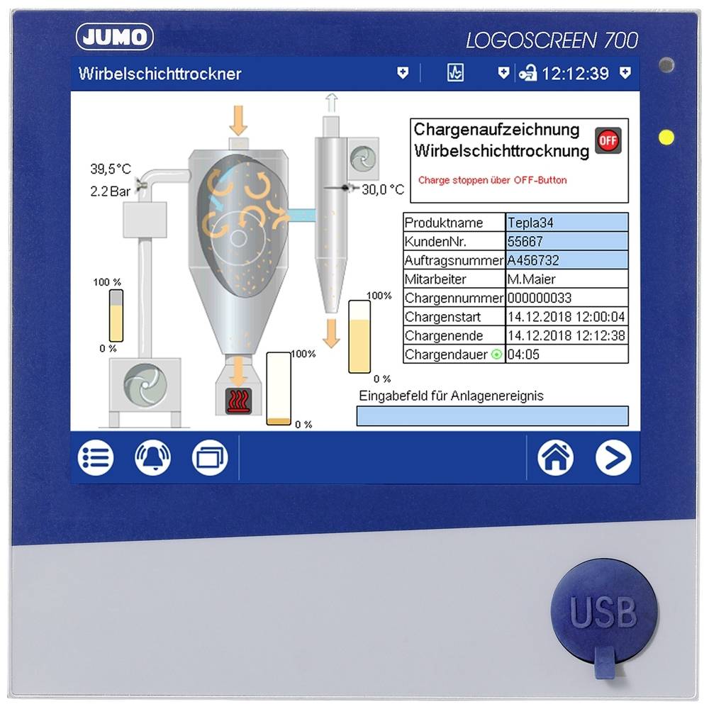 Image of Jumo 00726480 PLC touch panel