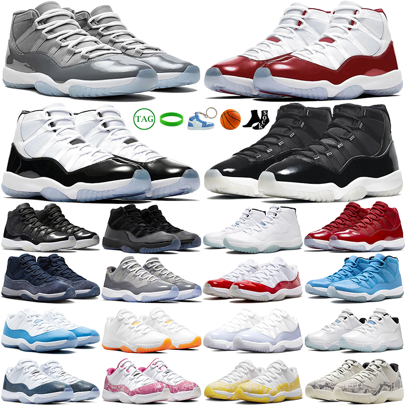 Image of Jumpman 11s Basketball Shoes High 11 Sneakers Men Women Sports Shoe Cherry Cool Grey Bred 25th Anniversary Womens Low Georgetown Citrus 72-1