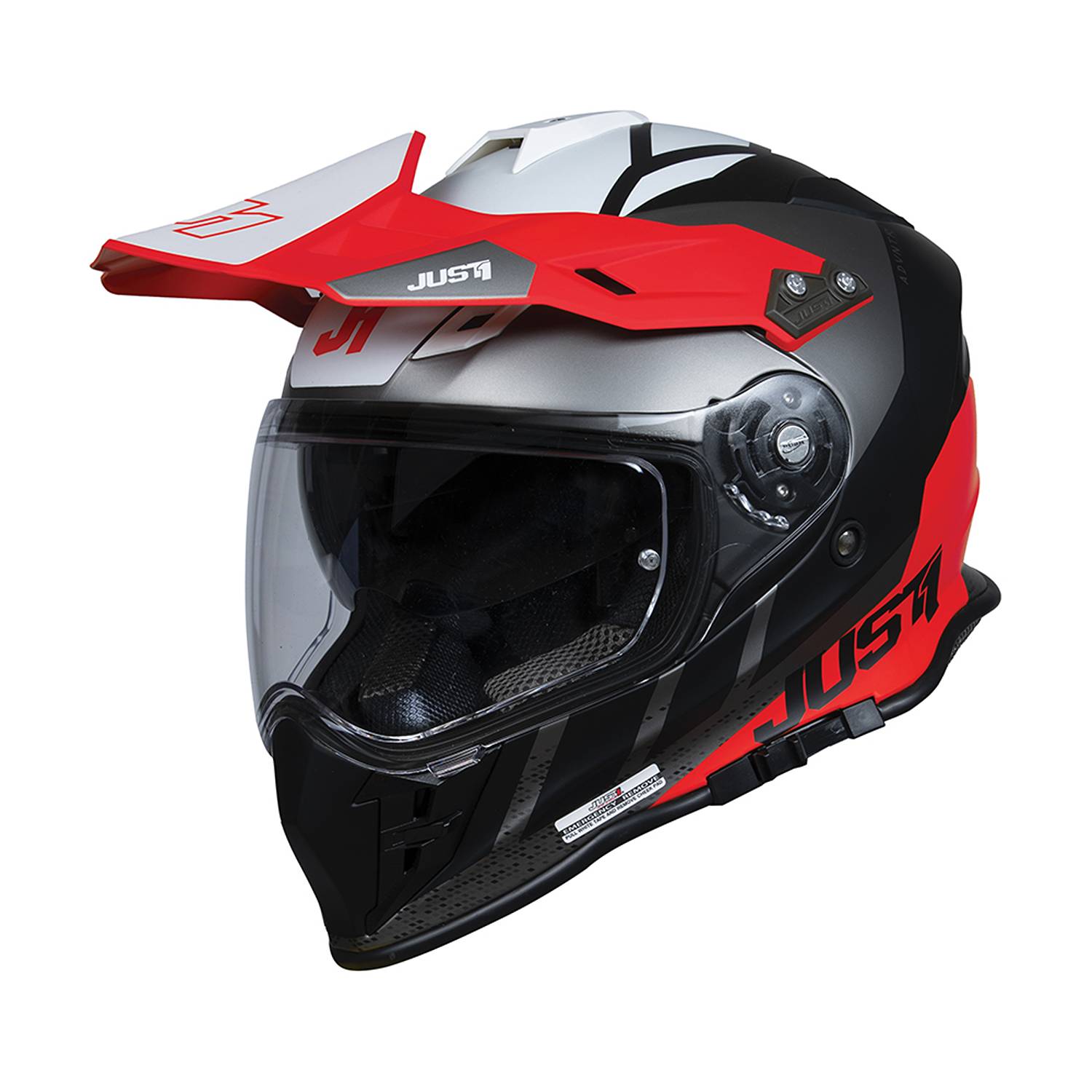 Image of Just1 J34 Pro Outerspace Black Red White Adventure Helmet Size L EN
