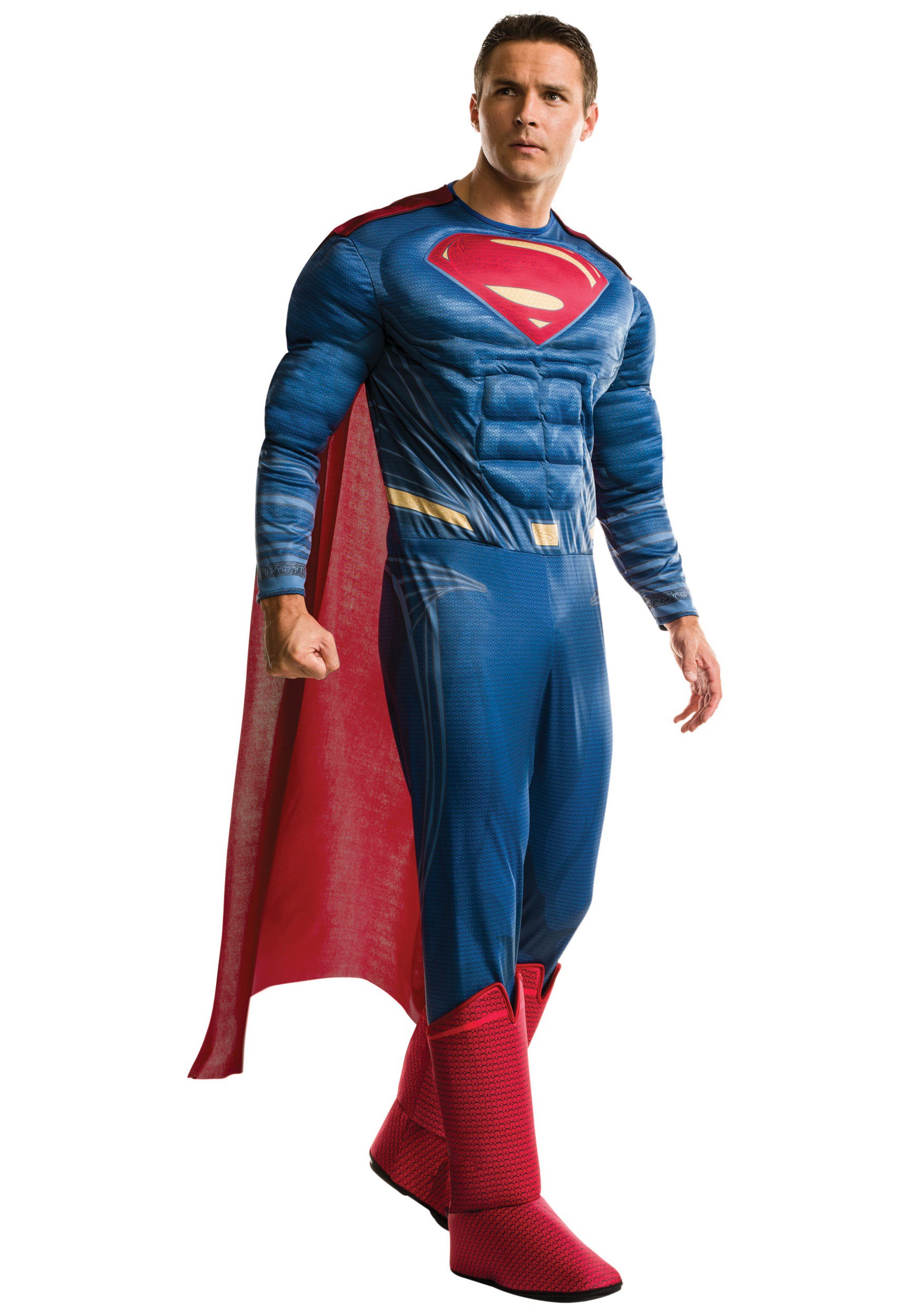 Image of Justice League Adult Deluxe Superman Costume ID RU820692-XL