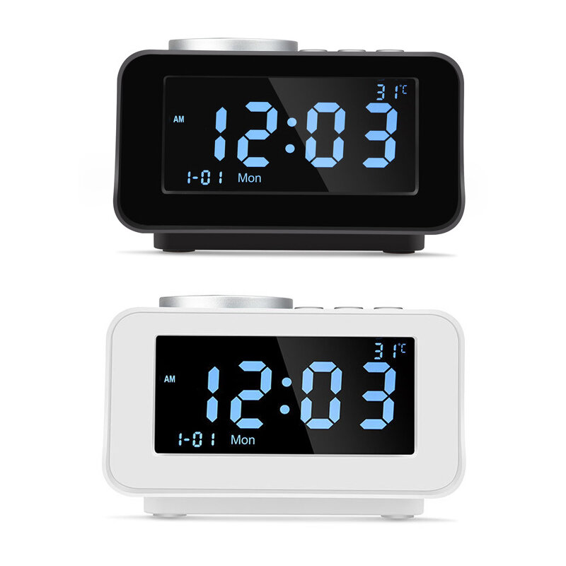 Image of K6 Smart Alarm Clock bluetooth Speaker Portable Wireless Stereo Speaker LCD Screen Display Temperature Music Player