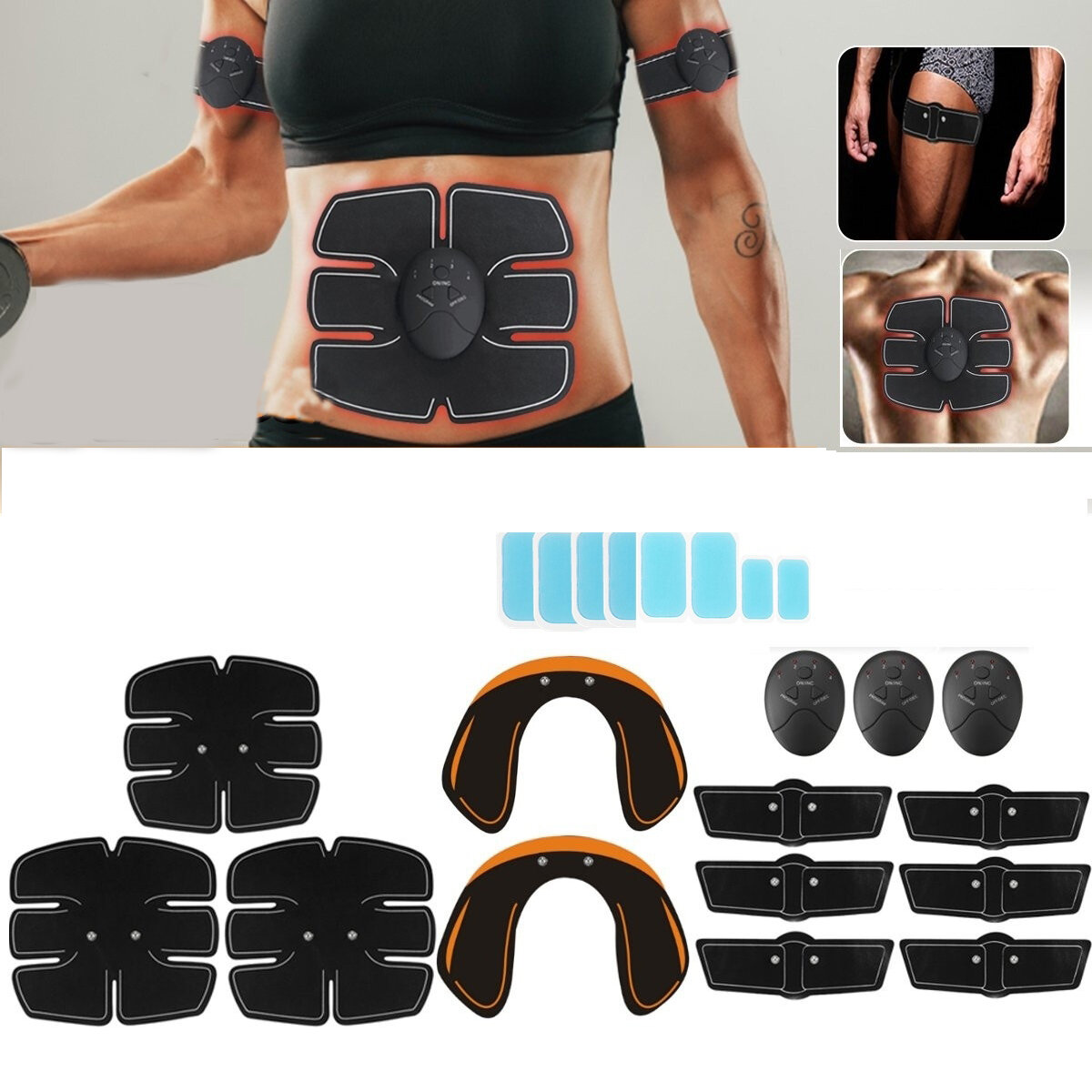 Image of KALOAD 32pcs/set ABS Stimulator Hip Trainer Buttocks Lifter Abdominal Muscle Trainer Sports Fitness Body Shaping