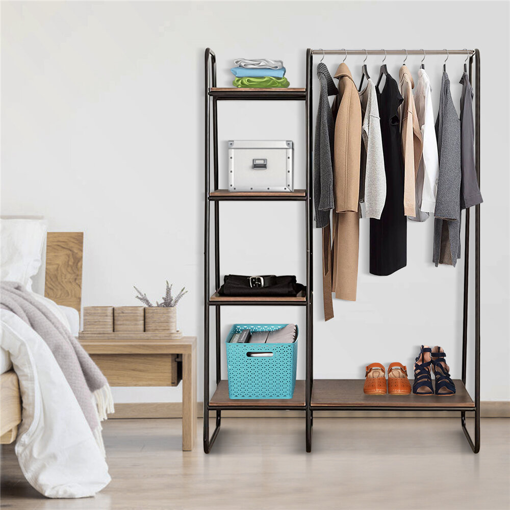 Image of KINGSO Wardrobe Closet Organizer Smart Sturdy Strong Load Capacity Clothes Storage Rack