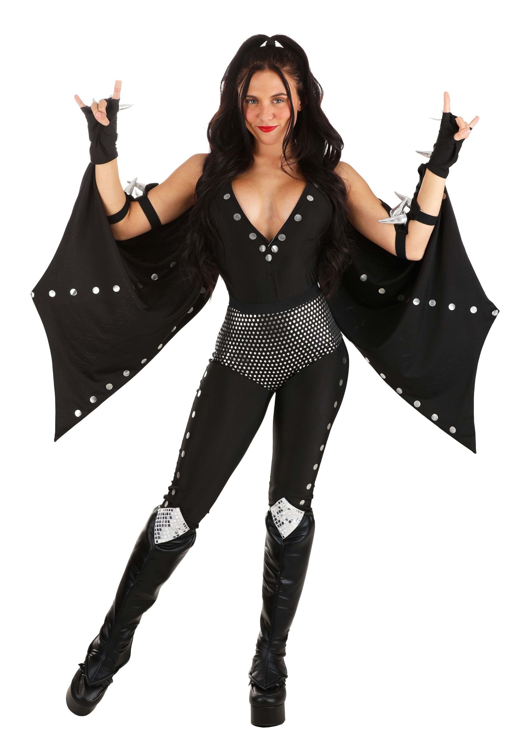 Image of KISS Demon Women's Costume | Bands & Celebrity Costumes ID FUN5507AD-XL