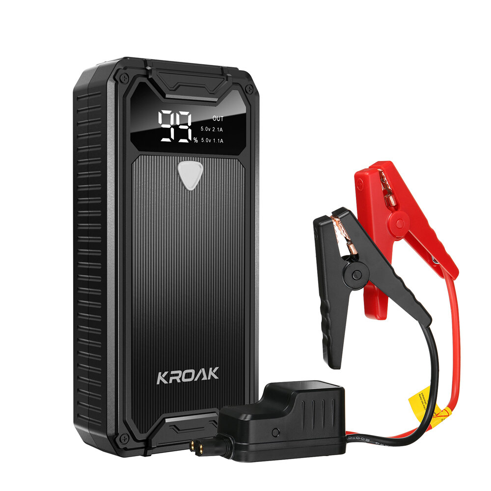 Image of KROAK K-JS01 1200A 14000mAh Portable Car Jump Starter Powerbank Emergency Battery Booster Fireproof with LED Flashlight